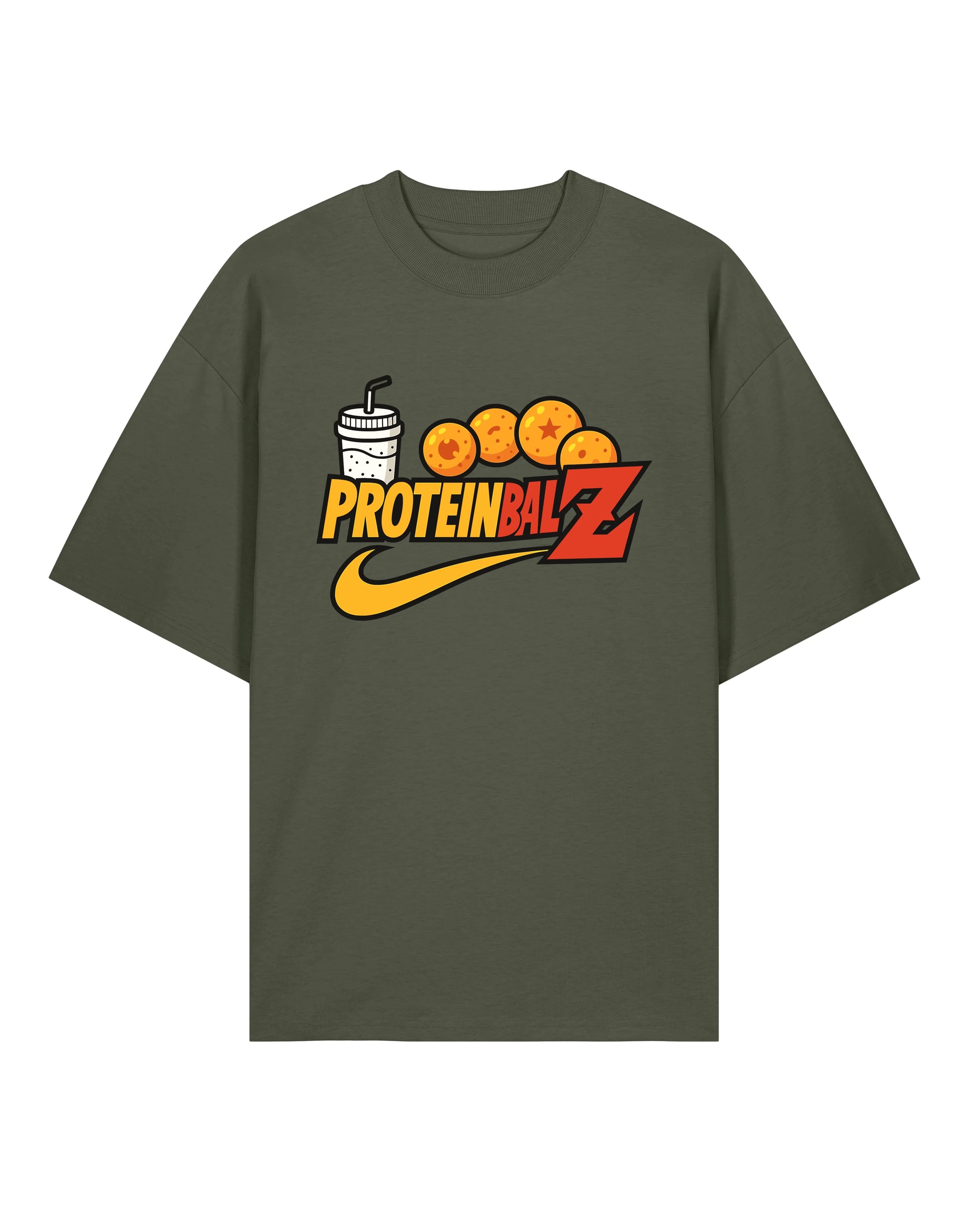 ProteinbalZ Gym Shirt Oliv Oversized Pump Cover Teeflix
