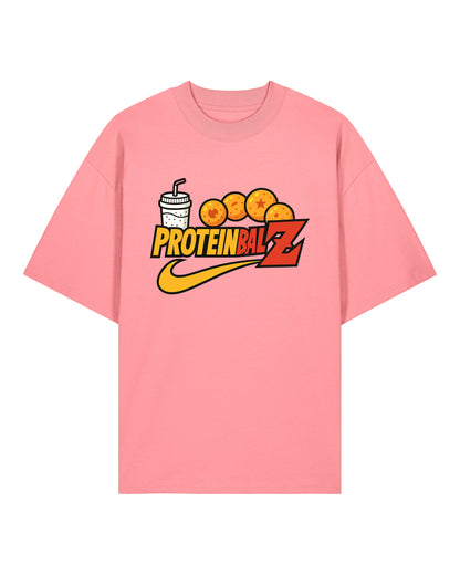 ProteinbalZ Gym Shirt Pink Oversized Pump Cover Teeflix