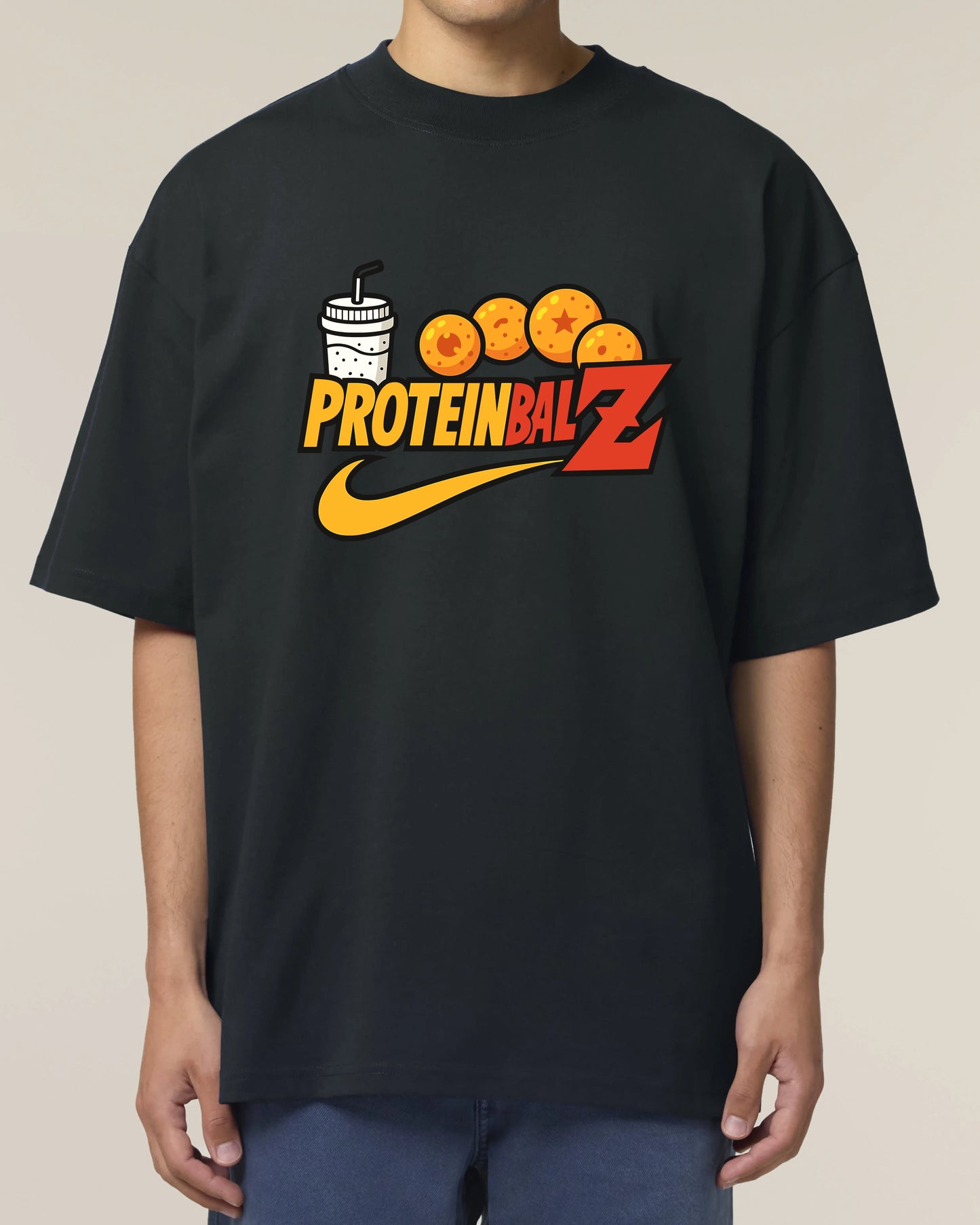 ProteinbalZ Gym Shirt Schwarz Oversized Pump Cover Teeflix