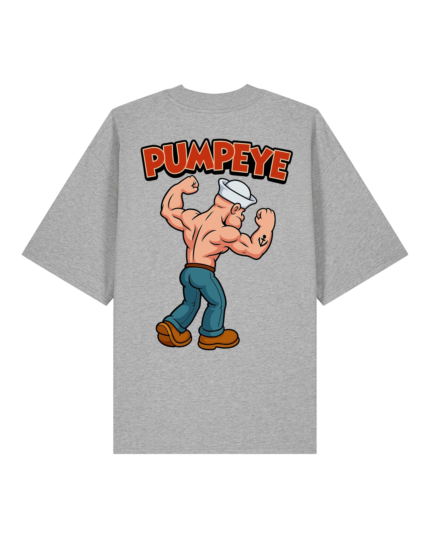 Pumpeye Gym Shirt Grau Oversized Pump Cover Lustig Fitness Shirt Teeflix