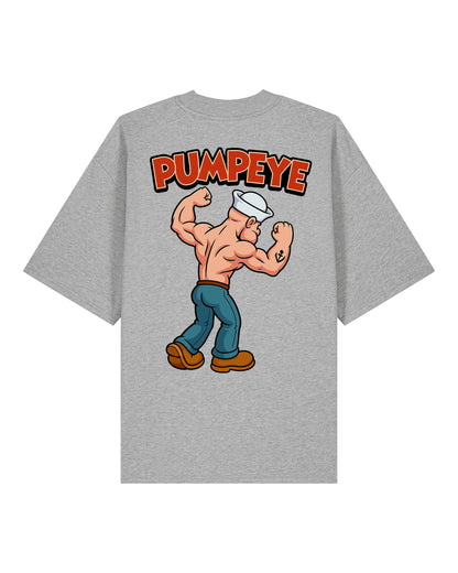 Pumpeye Gym Shirt Grau Oversized Pump Cover Lustig Fitness Shirt Teeflix