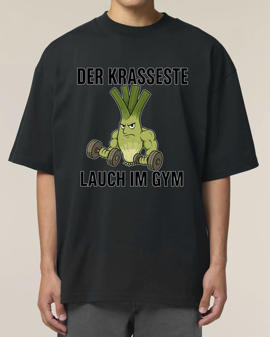 Pump Cover Fitness Shirt – Der krasseste Lauch im Gym T-Shirt in Schwarz