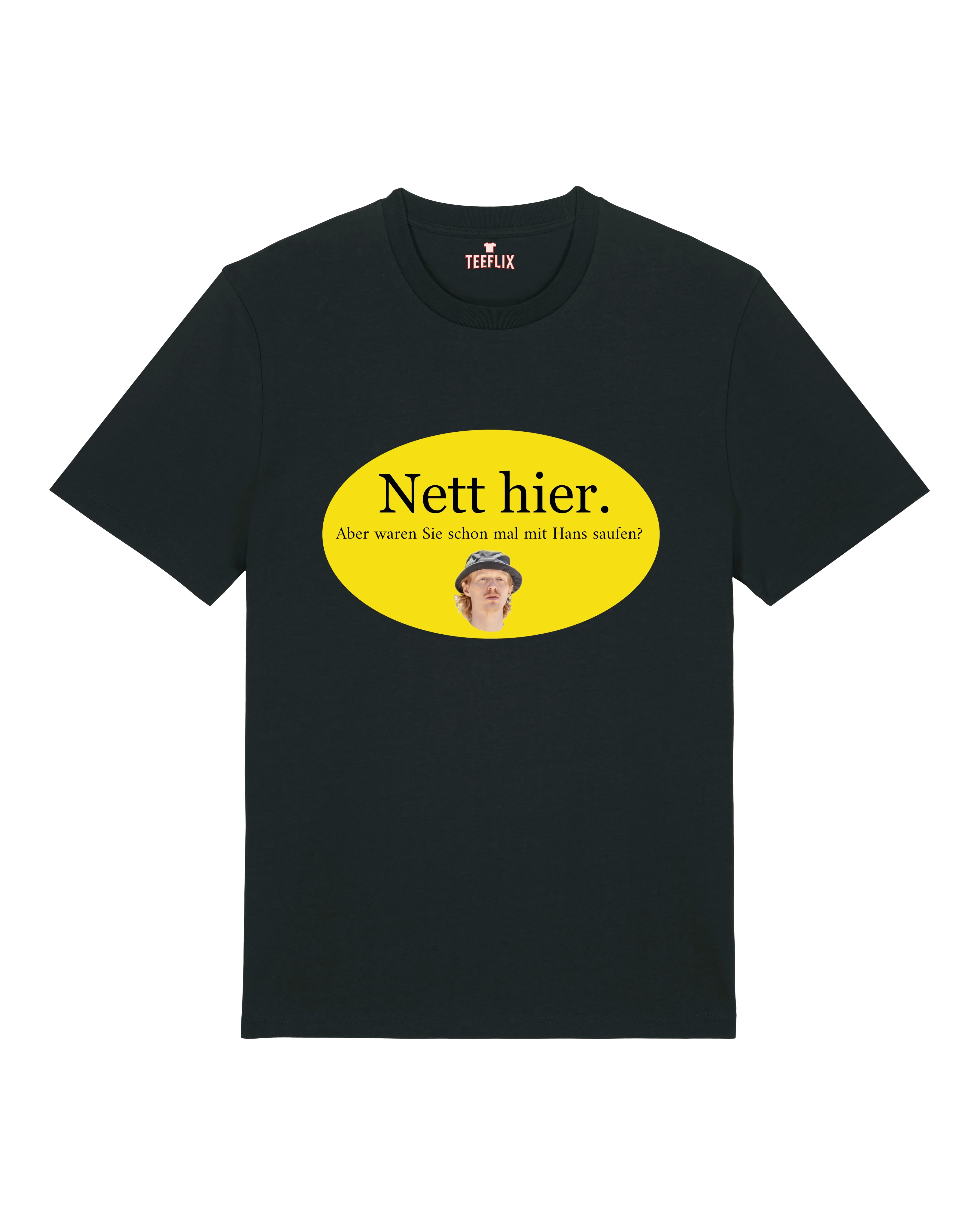 Schwarzes T-Shirt mit humorvollem Sauf-Spruch, Regular Fit, schwarz & klassisch, Teeflix