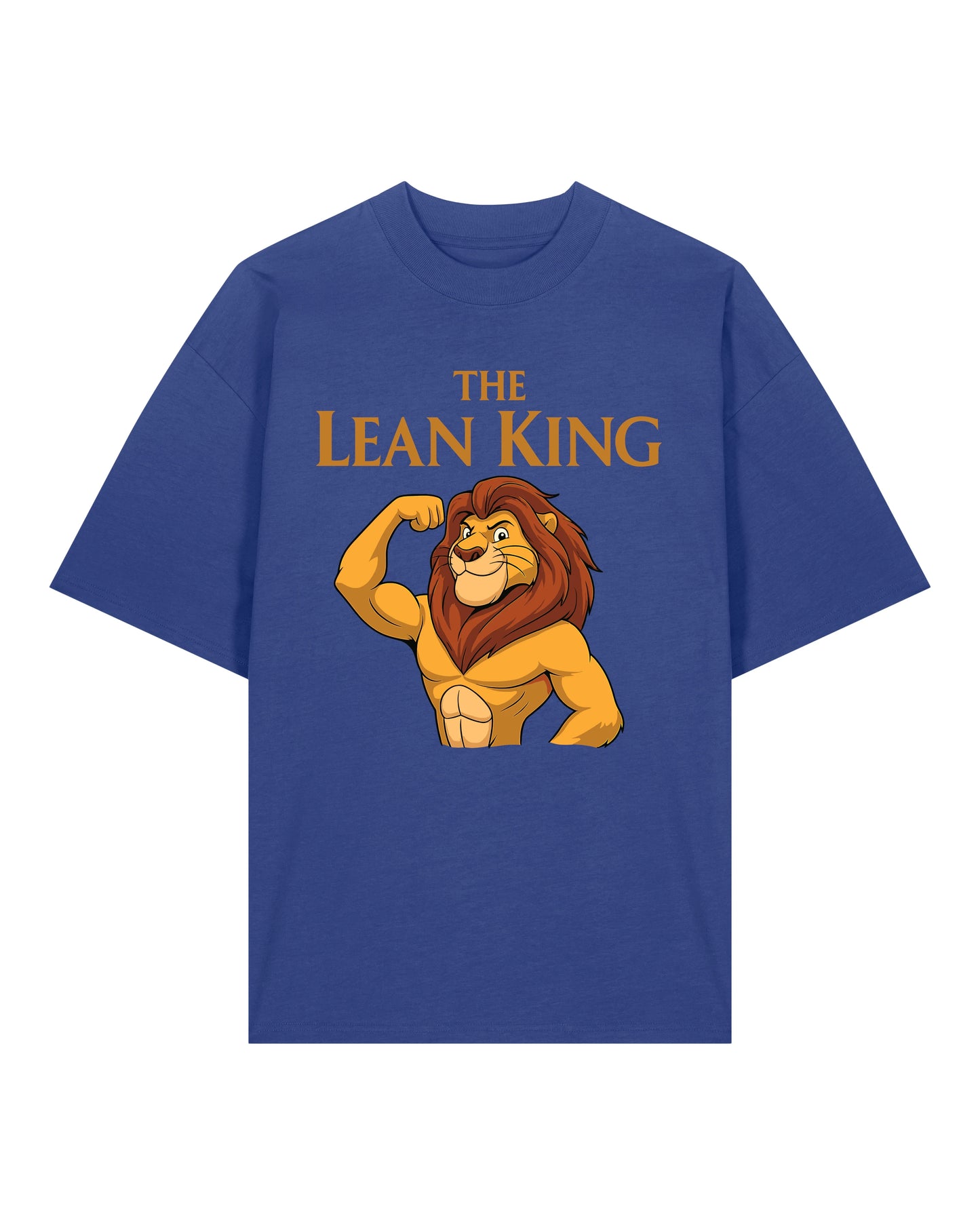 The Lean King Oversized Gym Shirt blau – Lustiges Pump Cover Oversized Fitness Shirt für Herren & Damen von Teeflix