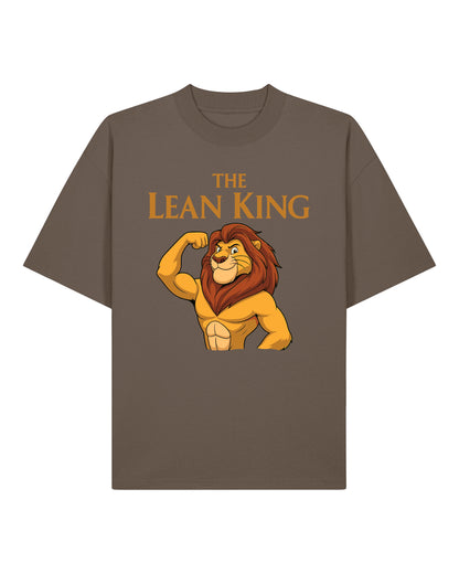 The Lean King Oversized Gym Shirt braun – Lustiges Oversized Fitness Shirt & Pump Cover für Herren & Damen von Teeflix