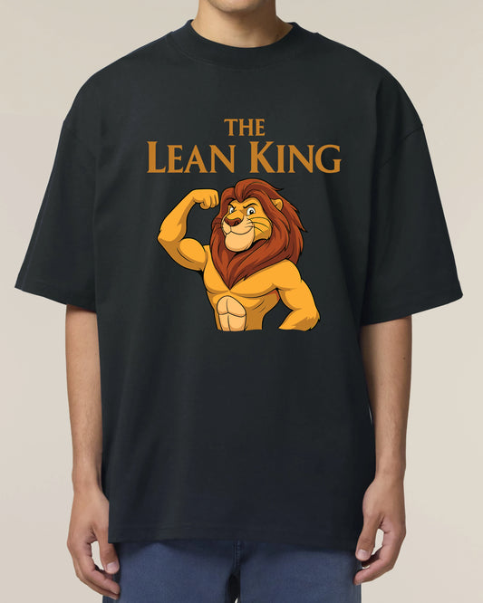 The Lean King Oversized Gym Shirt schwarz – Lustiges Pump Cover Fitness T-Shirt für Herren & Damen von Teeflix