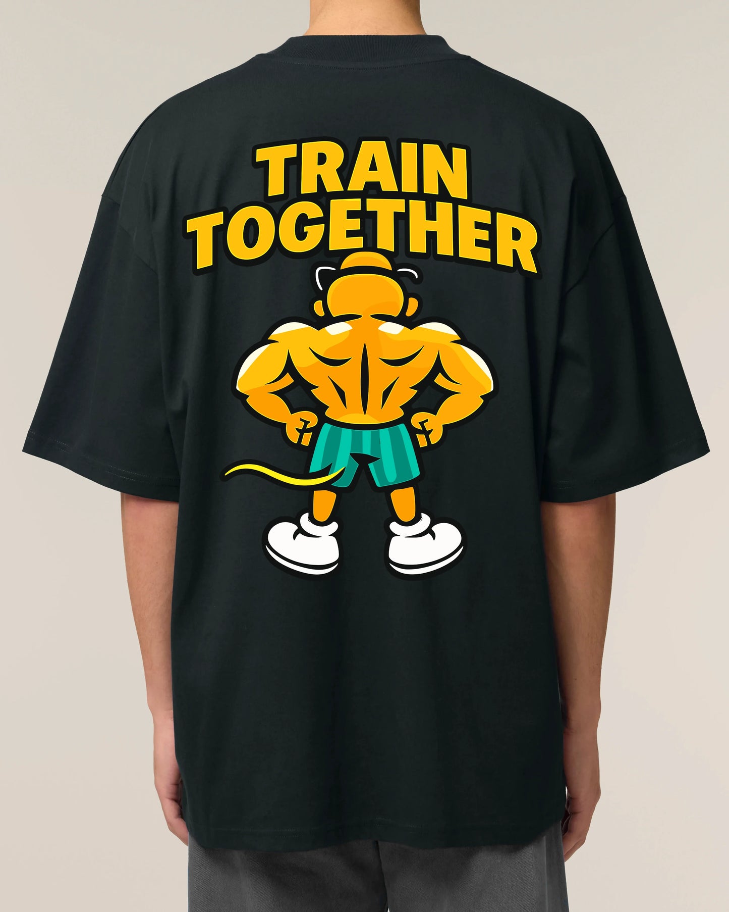 Train Together Pump Cover Gym Shirt Oversized Schwarz Unisex Teeflix