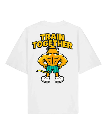 Train Together Pump Cover Gym Shirt Oversized Weiß Unisex Teeflix