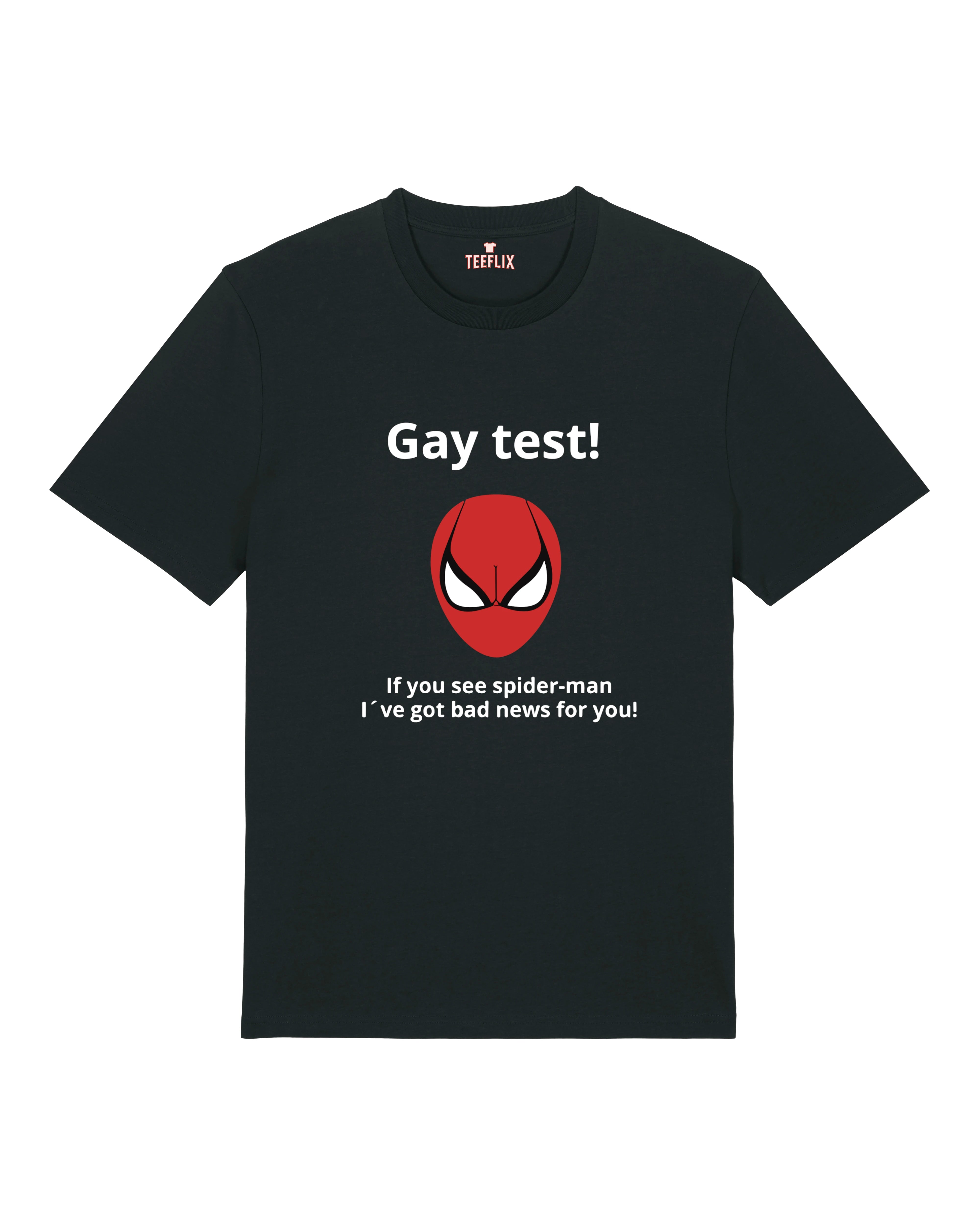 Gay Test T-Shirt – Lustiges Spider Design Shirt | Teeflix